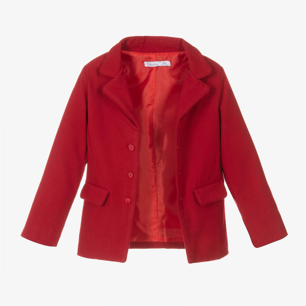 Patachou Boys Red Flannel Blazer