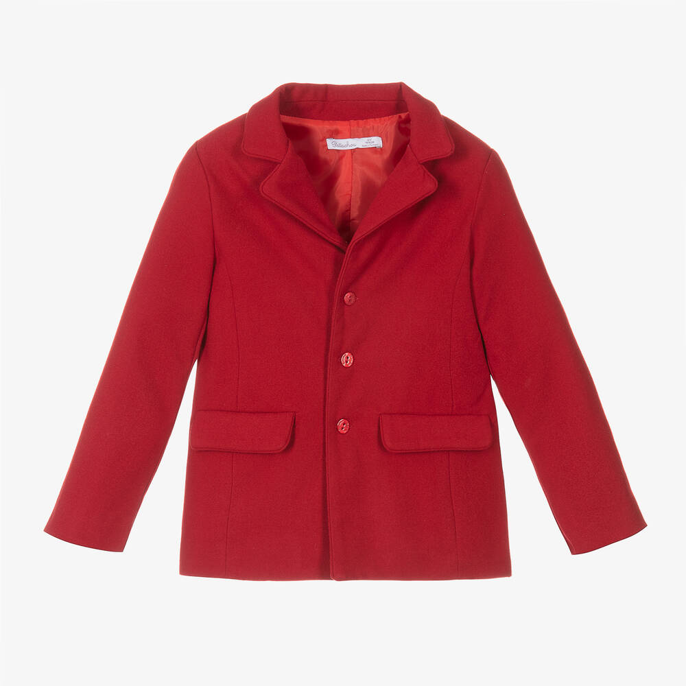 Patachou - Blazer rouge en flanelle garçon | Childrensalon