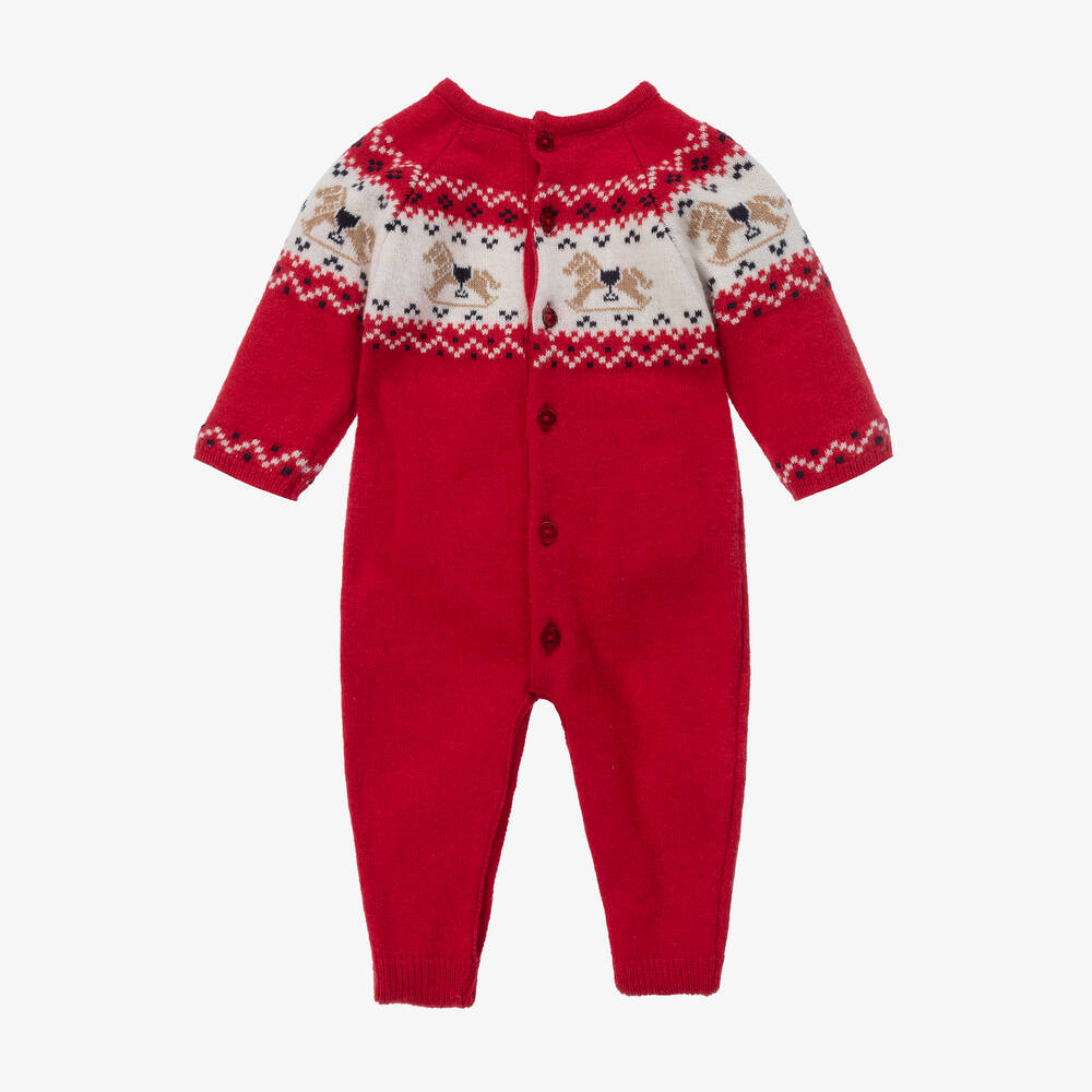 Patachou-أفرول بيبي غرو مزيج فيسكوز محبوك لون أحمر للمواليد | Childrensalon Outlet