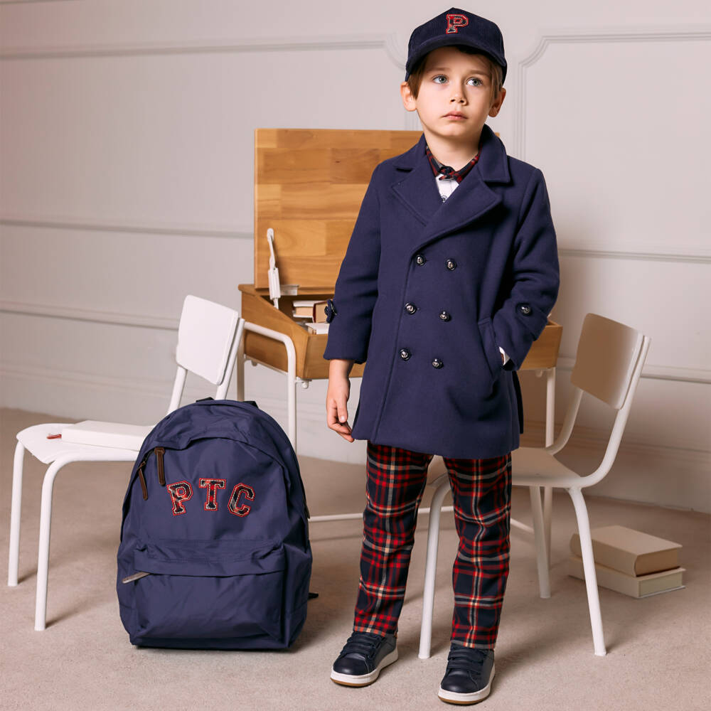 Patachou-Boys Red Tartan Check Trousers | Childrensalon Outlet