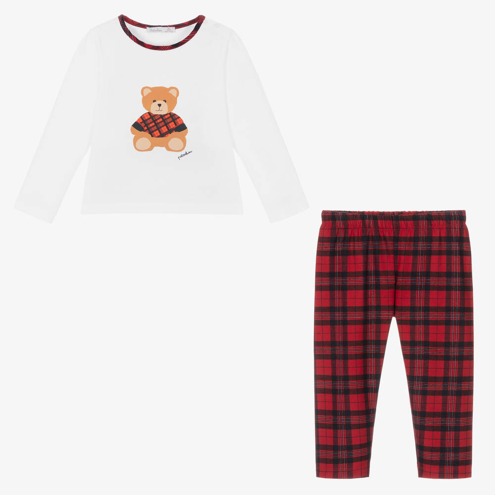 Patachou-Красная пижама в клетку для мальчиков | Childrensalon Outlet