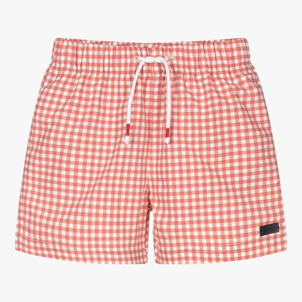 Patachou - Boys Red & White Swim Shorts | Childrensalon