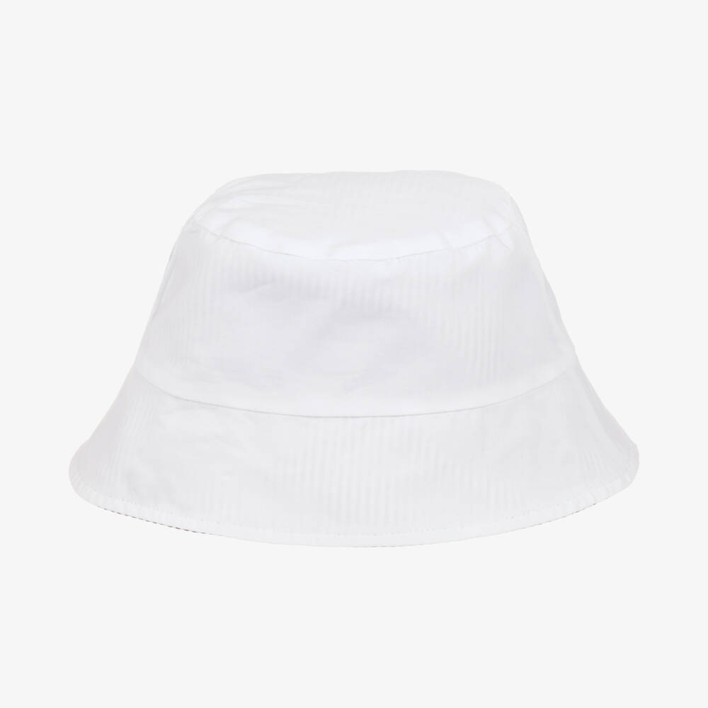 Patachou-Boys Reversible Blue & White Sun Hat | Childrensalon Outlet