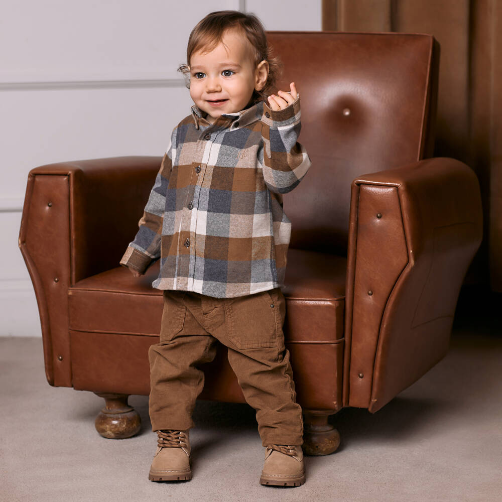 Patachou-Boys Soft Brown Cord Pants | Childrensalon Outlet