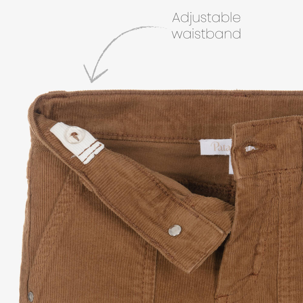 Patachou-Boys Soft Brown Cord Pants | Childrensalon Outlet