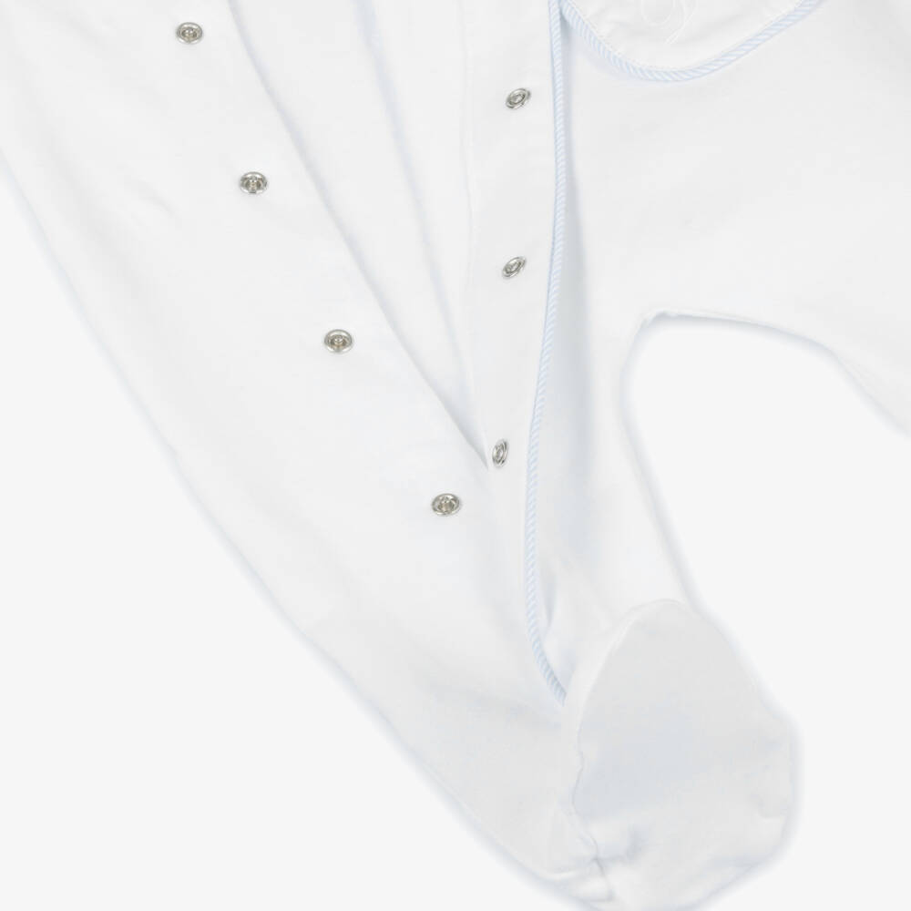 Patachou-Boys Soft White Jersey Romper | Childrensalon Outlet