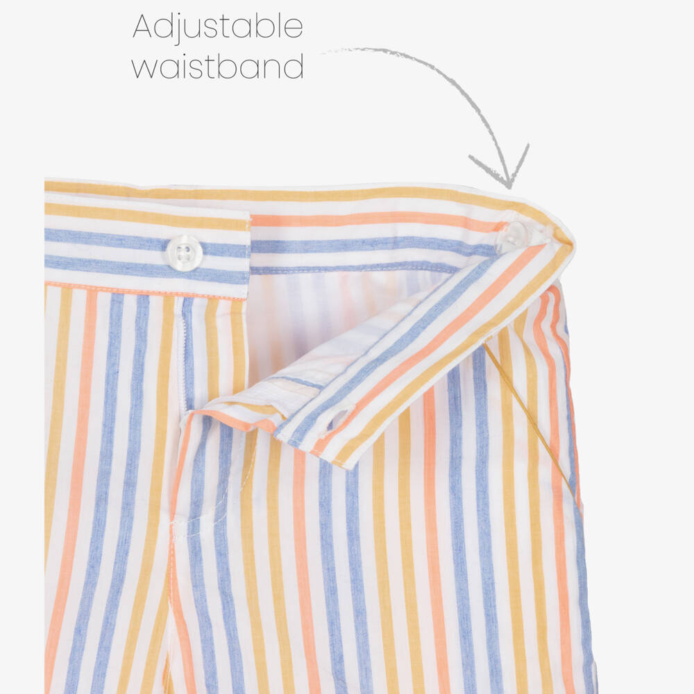 Patachou-طقم قطني مخطط أبيض للأولاد | Childrensalon Outlet