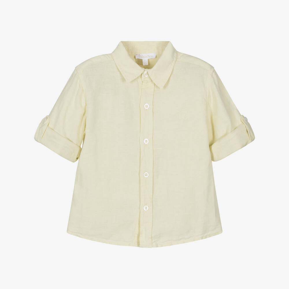 Patachou-Boys Sunny Linen Blend Shirt | Childrensalon Outlet