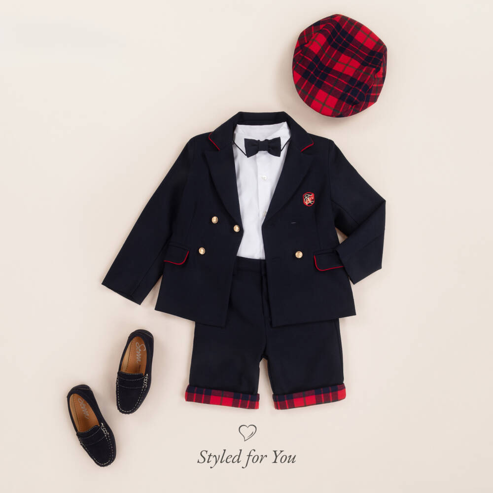 Patachou-كاب مسطحة تارتان لون أحمر للأولاد | Childrensalon Outlet