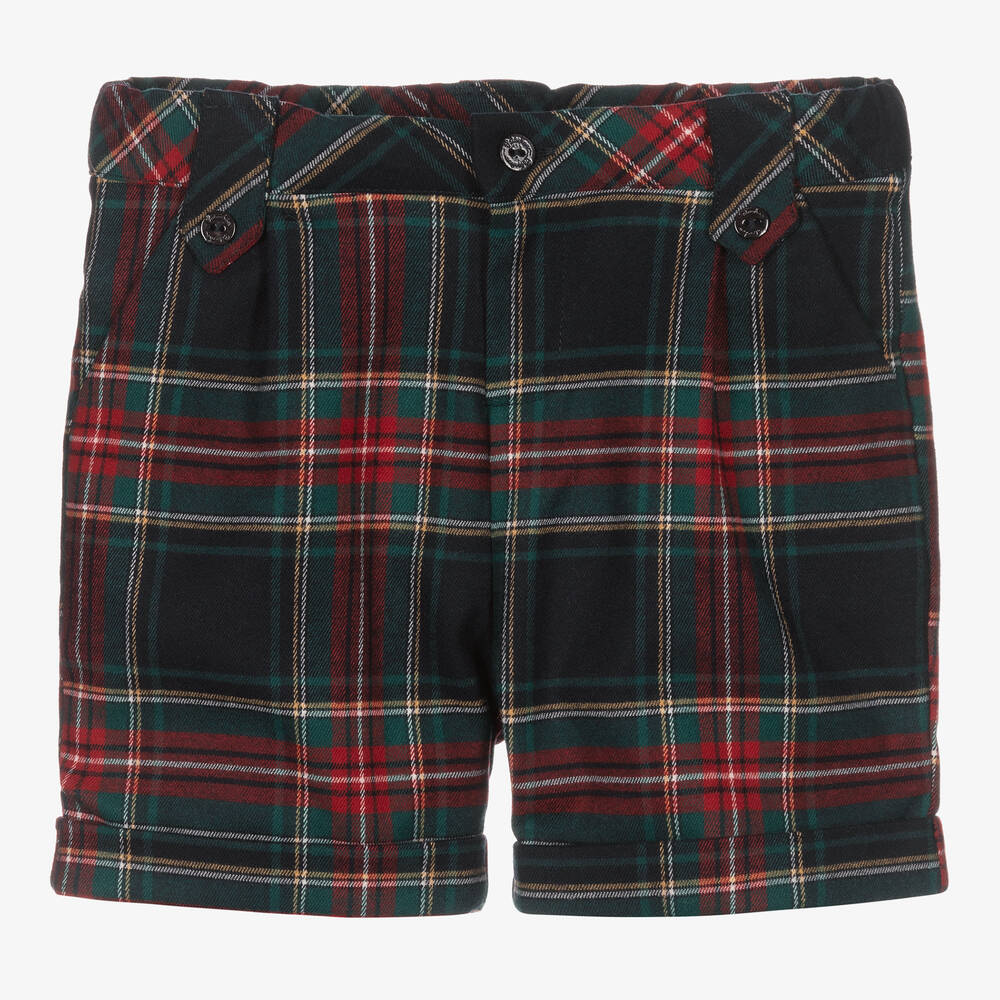 Patachou - Boys Tartan Flannel Shorts | Childrensalon