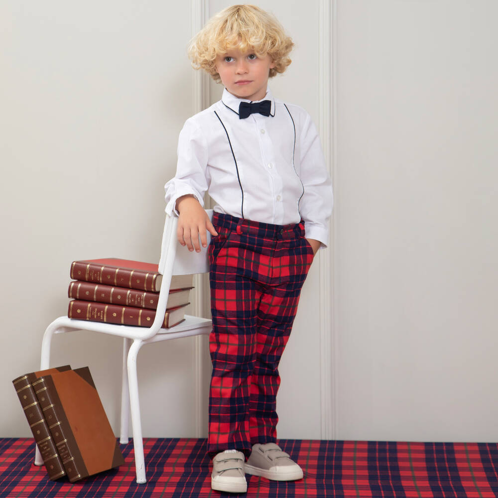 Patachou-Boys Tartan Patterned Trousers | Childrensalon Outlet