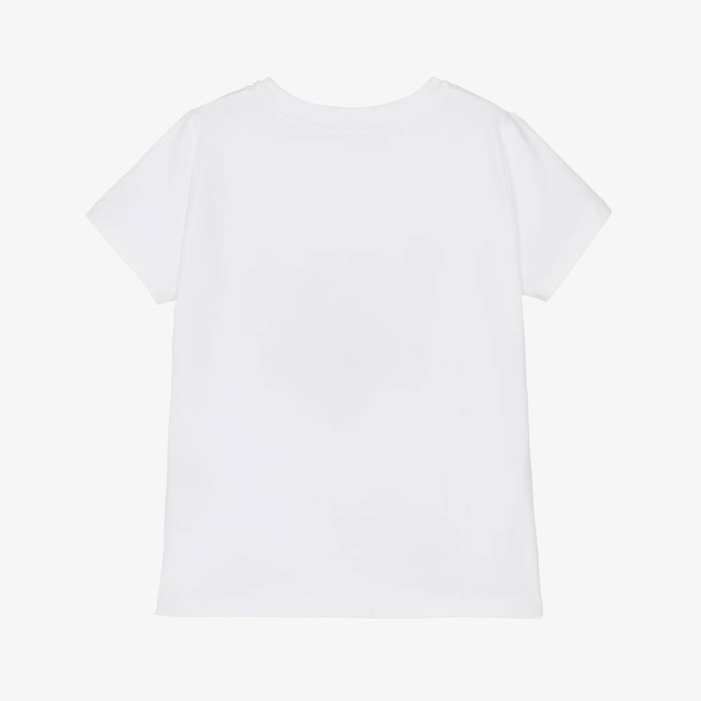Patachou-تيشيرت أبيض بطبعة شاطئ للأولاد | Childrensalon Outlet