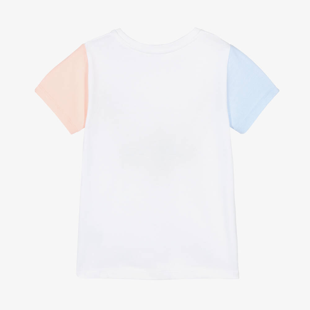 Patachou-تيشيرت أبيض للأولاد بتصميم ألوان متداخلة | Childrensalon Outlet