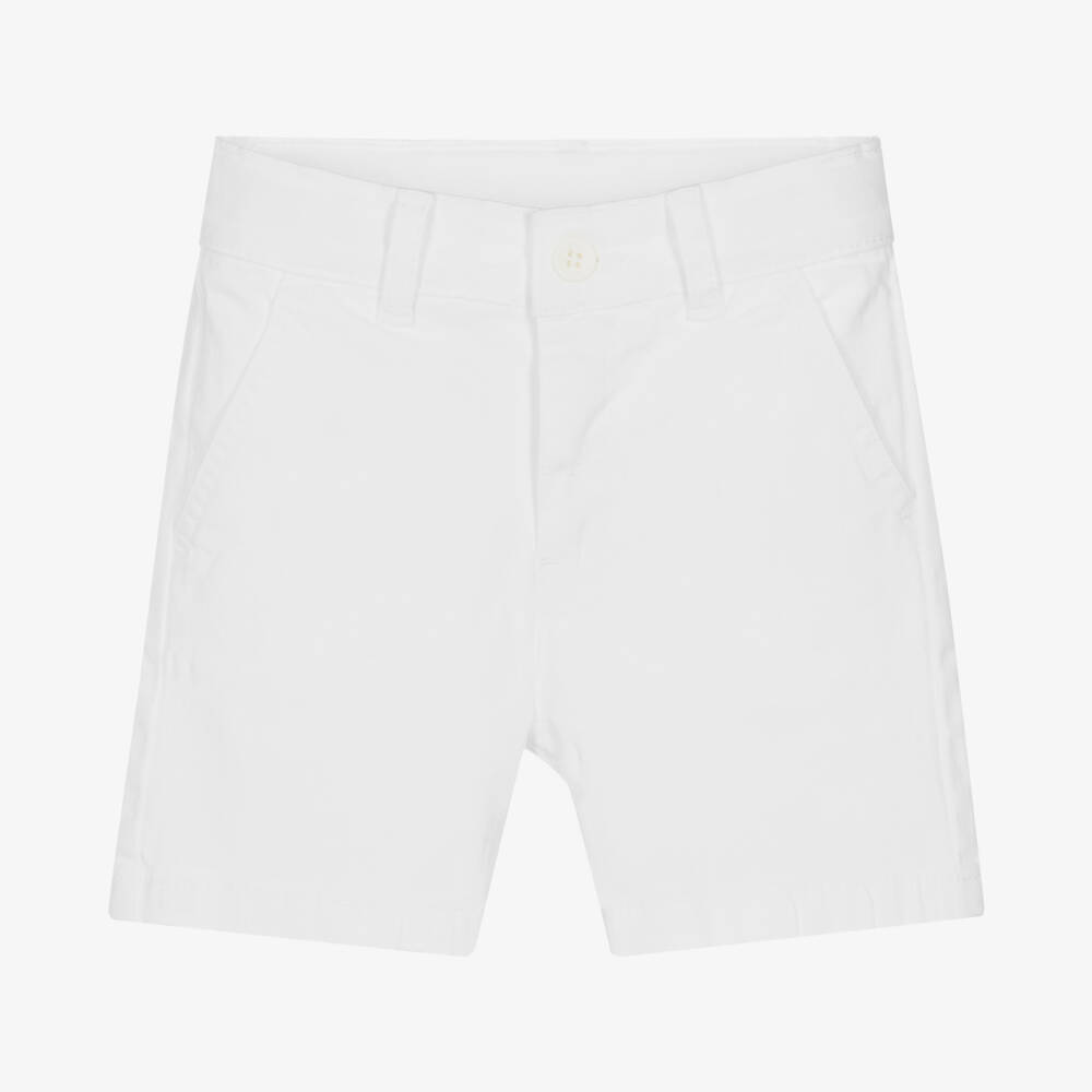 Patachou-Boys White Cotton Chino Shorts | Childrensalon Outlet