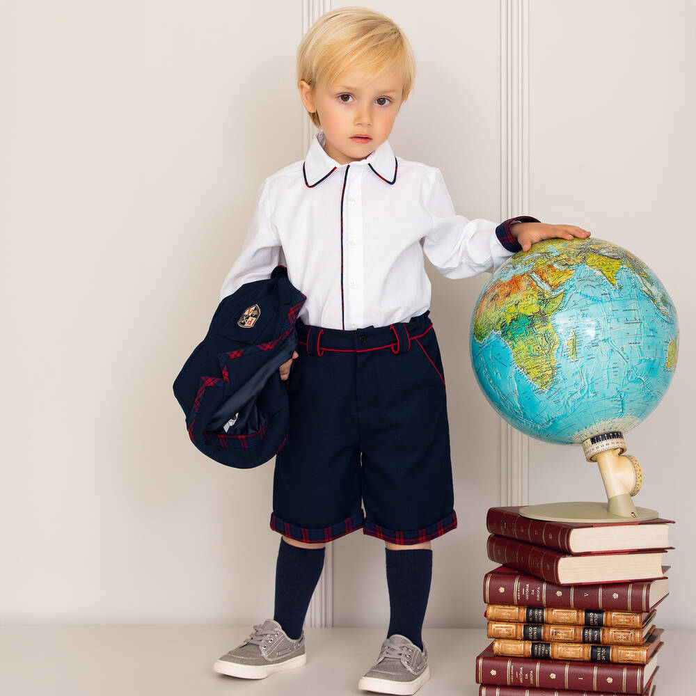 Patachou-Boys White Cotton Shirt | Childrensalon Outlet