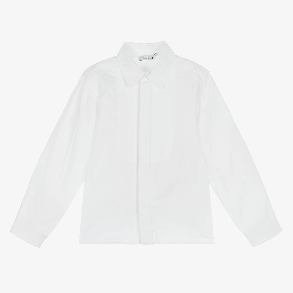 Patachou - Boys White Cotton Shirt | Childrensalon