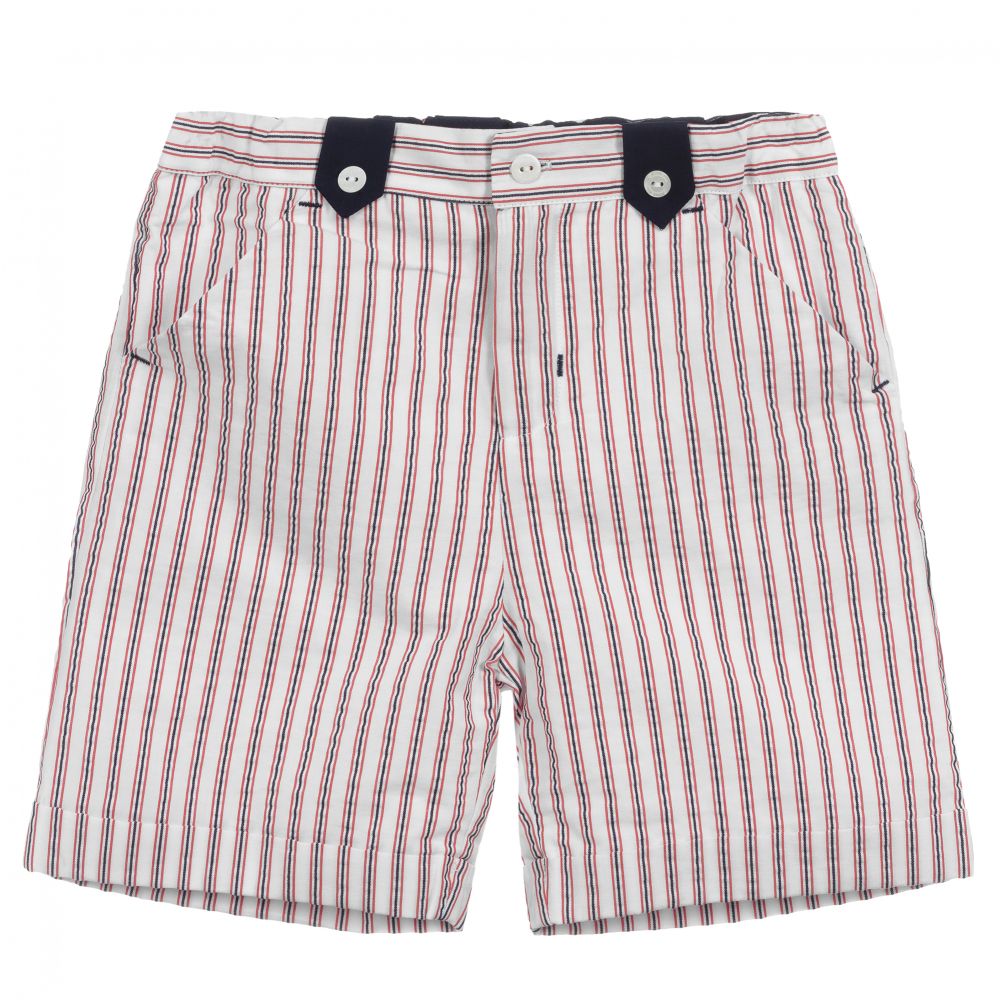 Patachou - Boys White Cotton Shorts | Childrensalon