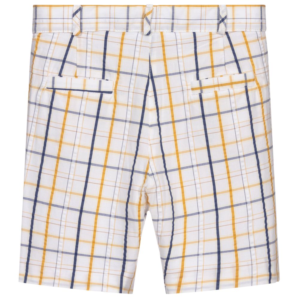 Patachou-Boys White Cotton Shorts | Childrensalon Outlet
