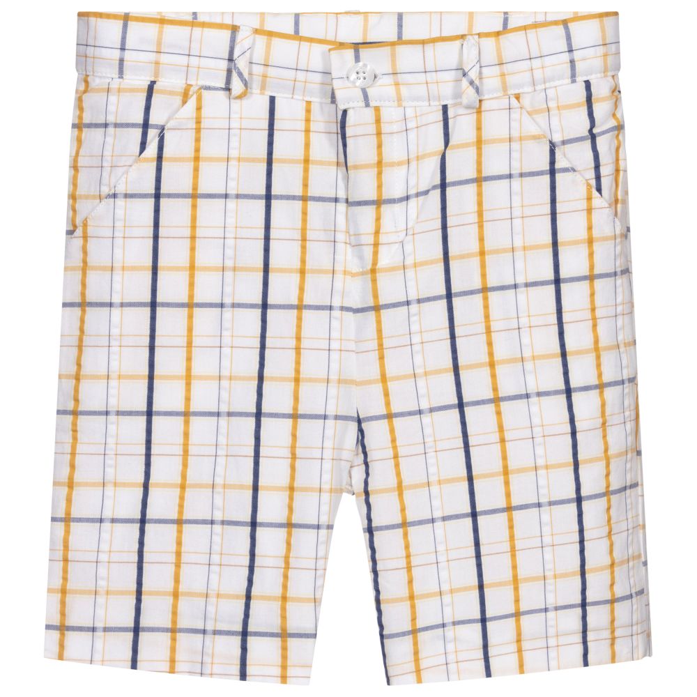 Patachou-Boys White Cotton Shorts | Childrensalon Outlet