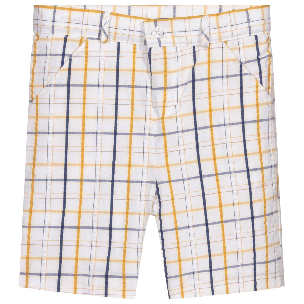 Patachou - Boys White Cotton Shorts | Childrensalon