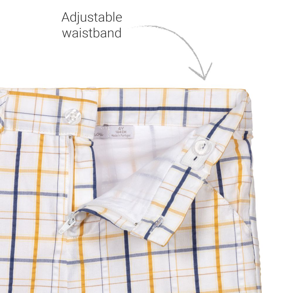 Patachou-Boys White Cotton Shorts | Childrensalon Outlet