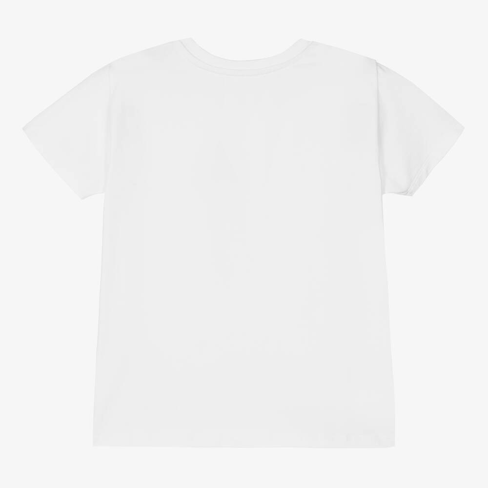 Patachou-Boys White Cotton Teddy Bear T-Shirt | Childrensalon Outlet