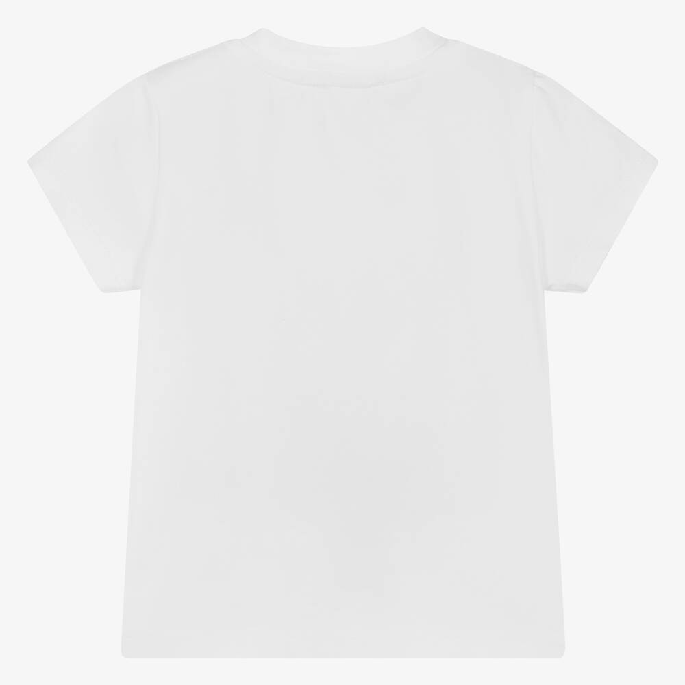Patachou-Белая хлопковая футболка с теннисными ракетками для мальчиков | Childrensalon Outlet