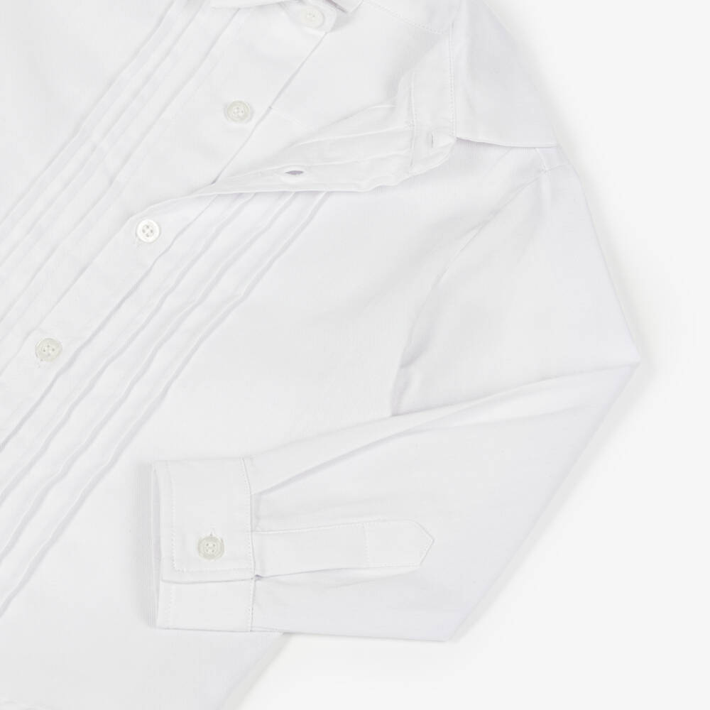 Patachou-Элегантная белая хлопковая рубашка для мальчиков | Childrensalon Outlet