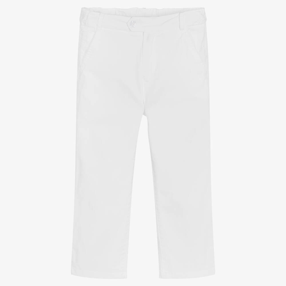 Patachou - Pantalon blanc en sergé de coton | Childrensalon