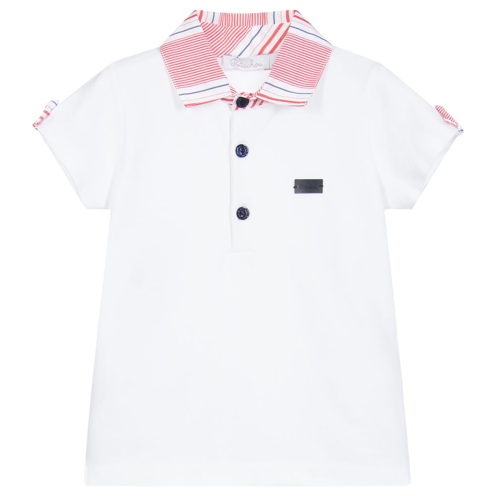 Patachou - Белая рубашка поло для мальчиков | Childrensalon