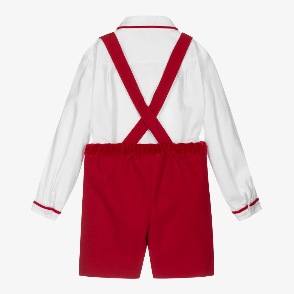 Patachou-Бело-красный комплект с шортами для мальчиков | Childrensalon Outlet