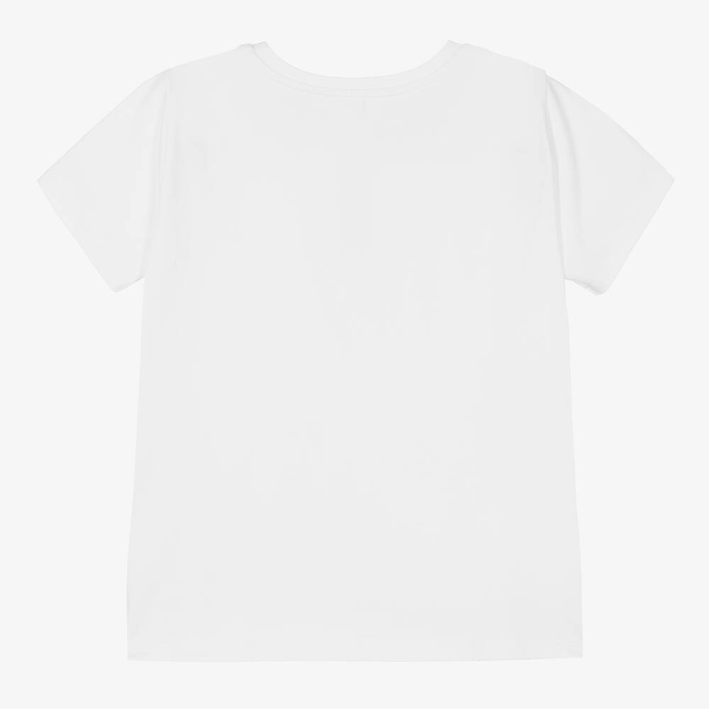 Patachou-Boys White Sailing Teddy Bear T-Shirt | Childrensalon Outlet