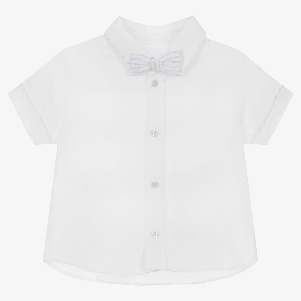 Patachou - Boys White Shirt & Bow Tie | Childrensalon