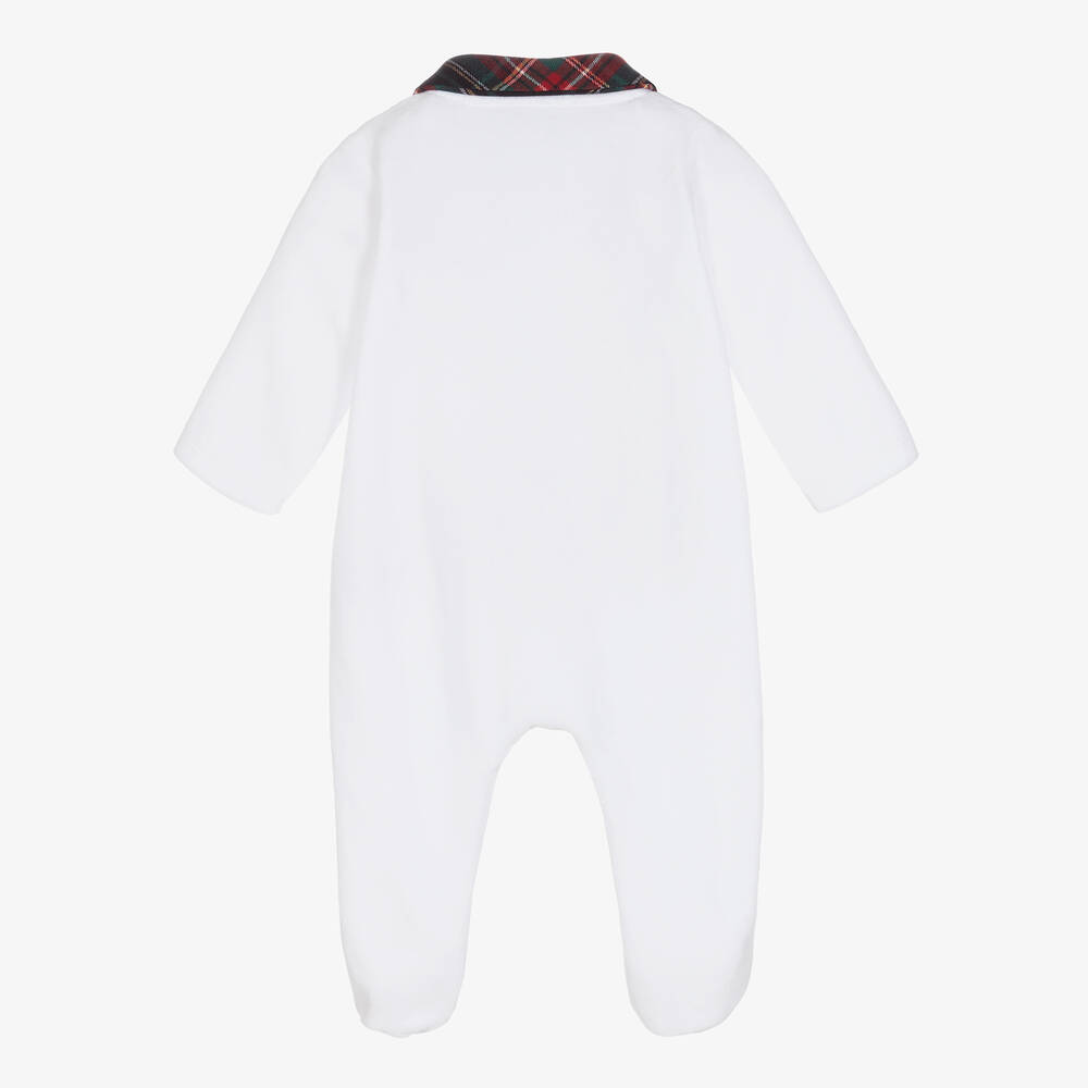 Patachou-Белый велюровый комбинезон для мальчиков | Childrensalon Outlet