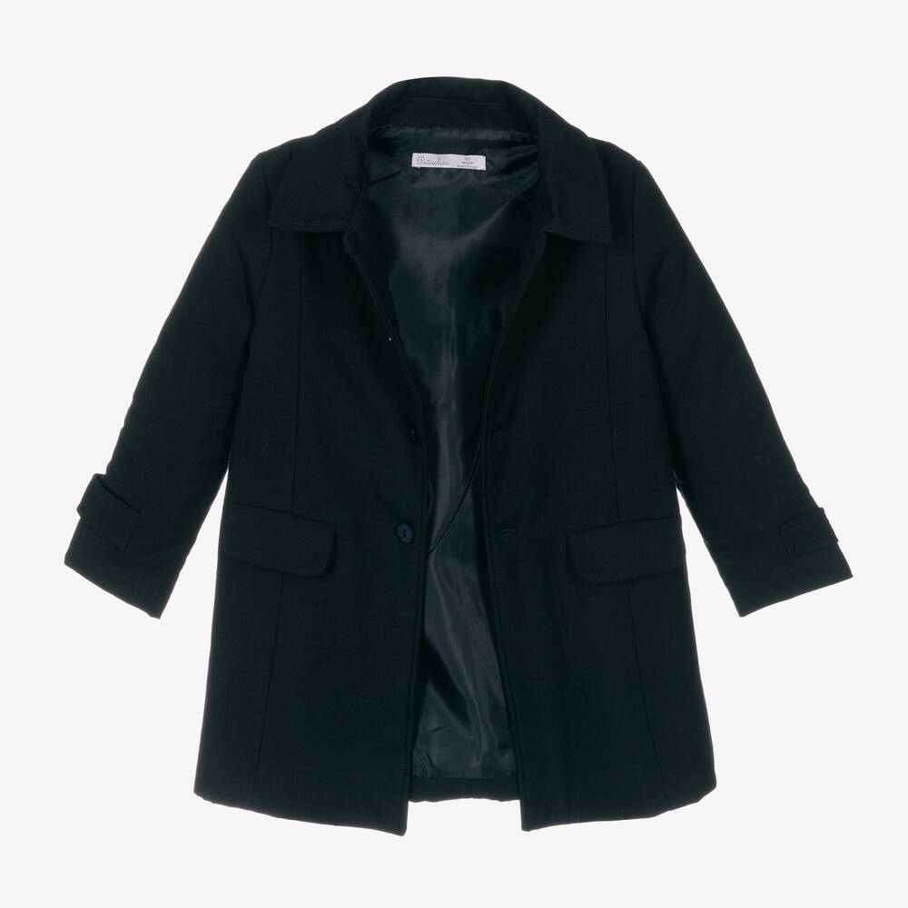 Patachou-Boys Wool Flannel Coat | Childrensalon Outlet