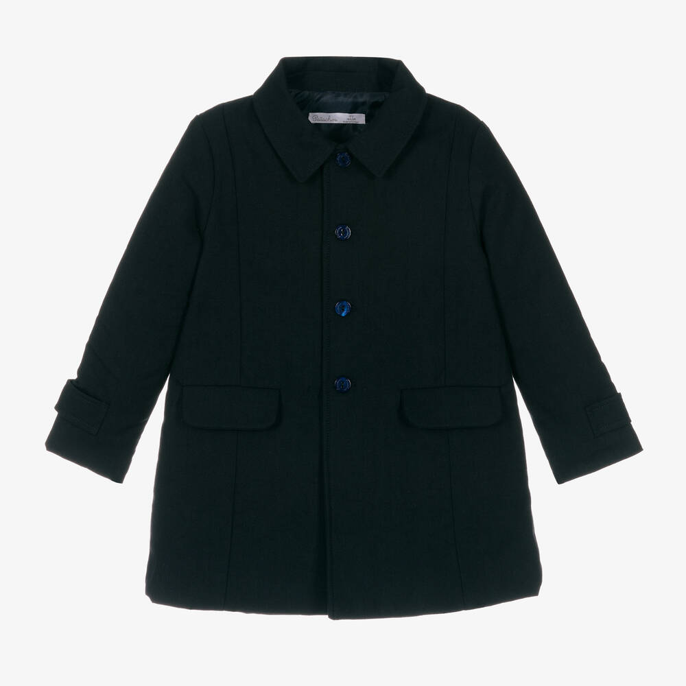 Boys black wool coat discount