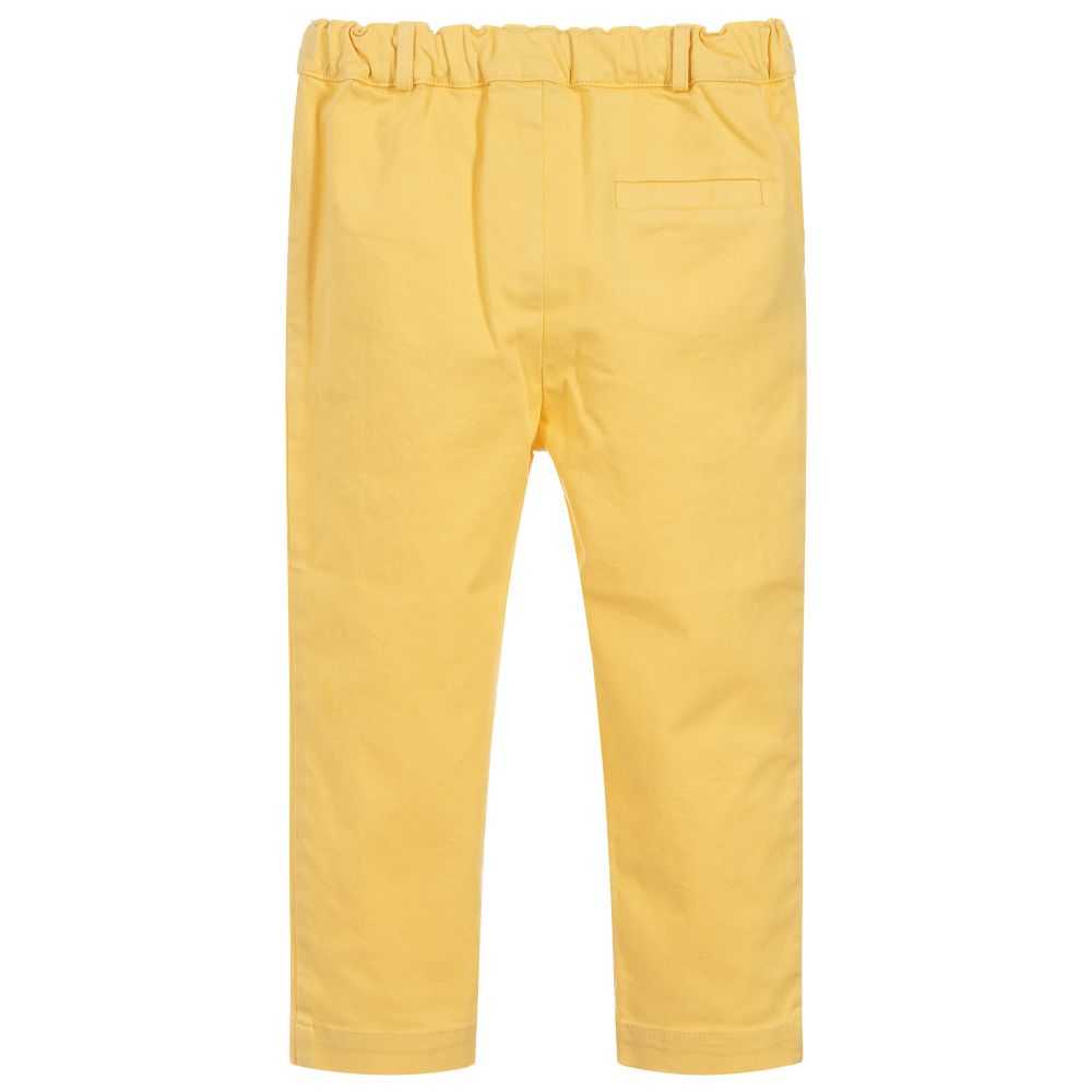 Patachou-Boys Yellow Cotton Chinos | Childrensalon Outlet