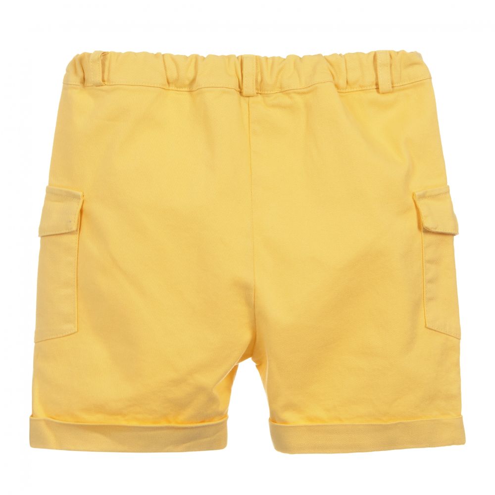 Patachou-شورت قطن تويل لون أصفر للأولاد | Childrensalon Outlet
