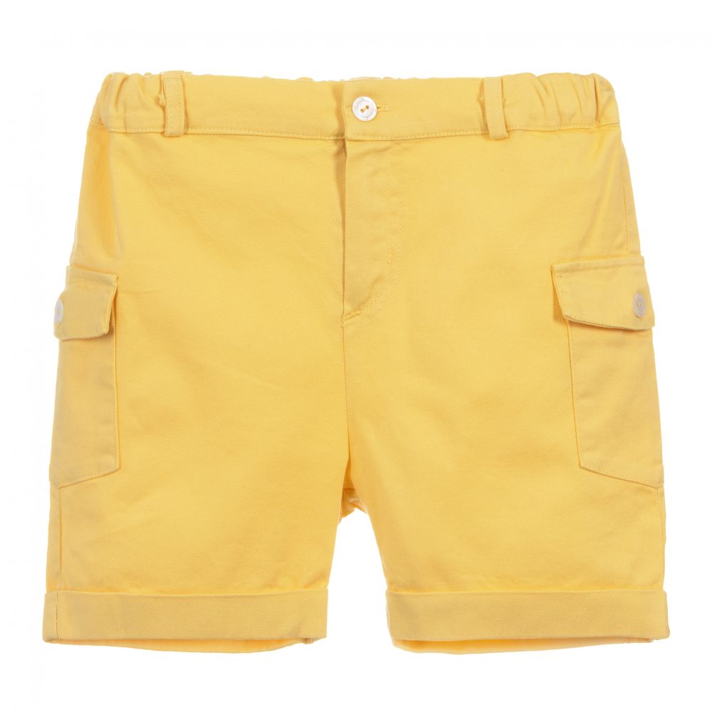 Patachou - Boys Yellow Cotton Shorts | Childrensalon