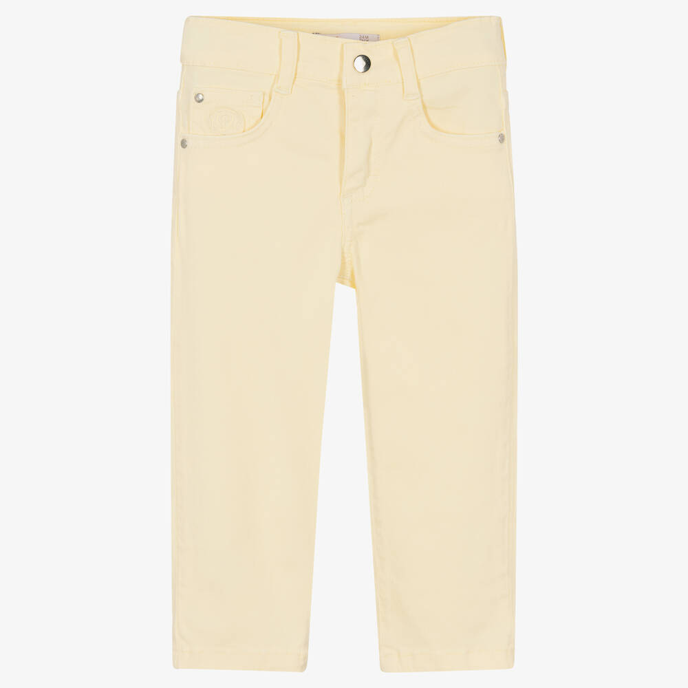 Patachou - Boys Yellow Cotton Trousers | Childrensalon