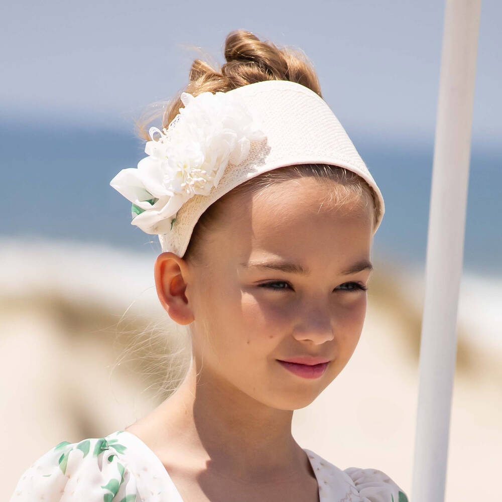 باتاشو-طوق للشعر ساتان لون بيج للبنات | Childrensalon Outlet