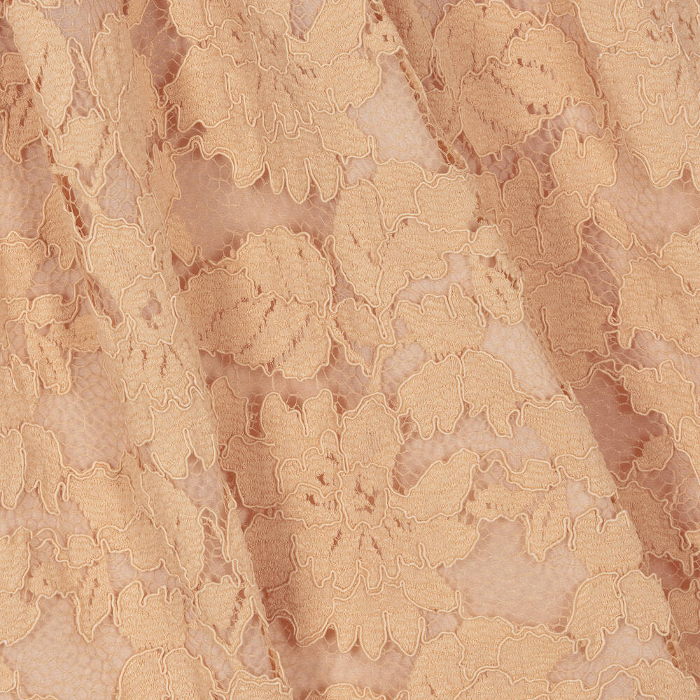 Patachou-Girls Beige Lace & Chiffon Dress | Childrensalon Outlet