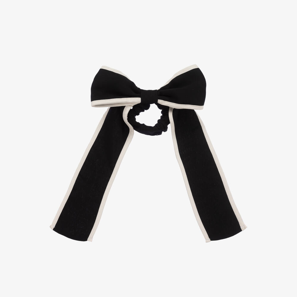 Patachou-Girls Black Crêpe Hair Elastic | Childrensalon Outlet