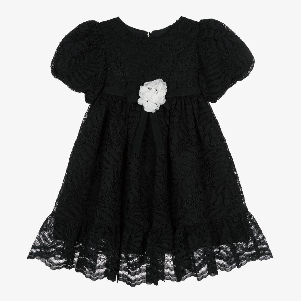 Black lace baby dress deals