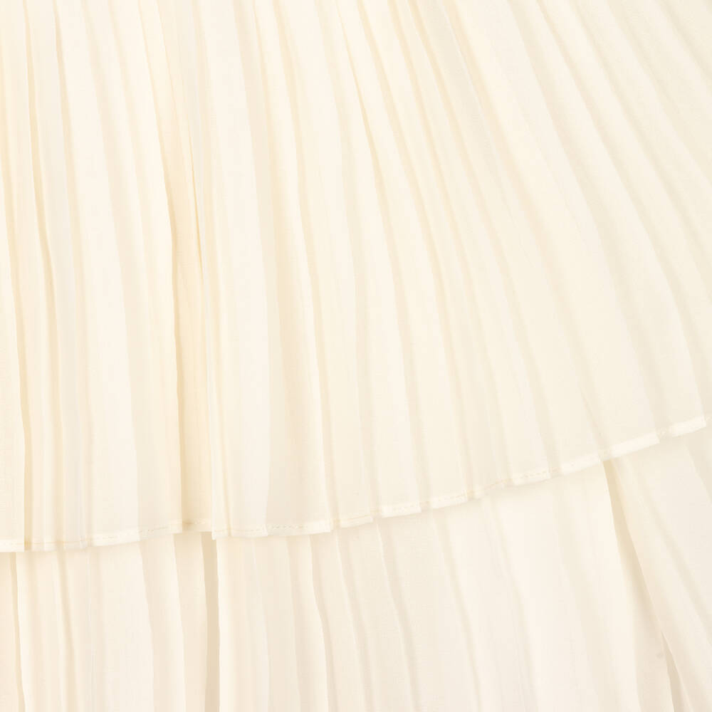 Patachou - Girls Black & Ivory Chiffon Dress | Childrensalon