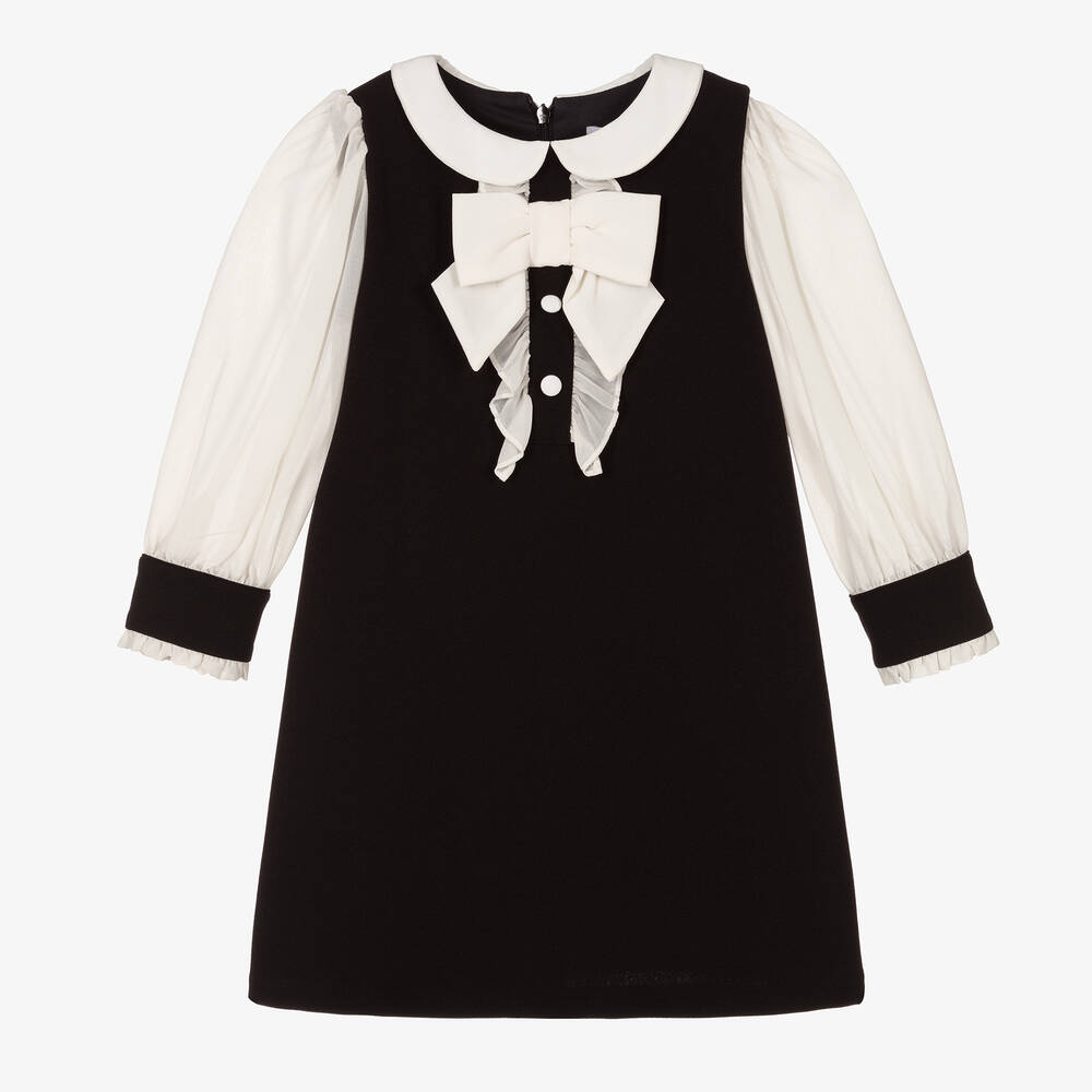 Patachou-Кремово-черное нарядное платье | Childrensalon Outlet