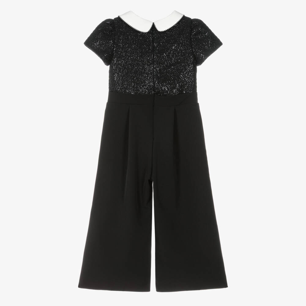 Patachou-جمبسوت أنيق باللون الأسود للبنات مع كشكشات | Childrensalon Outlet