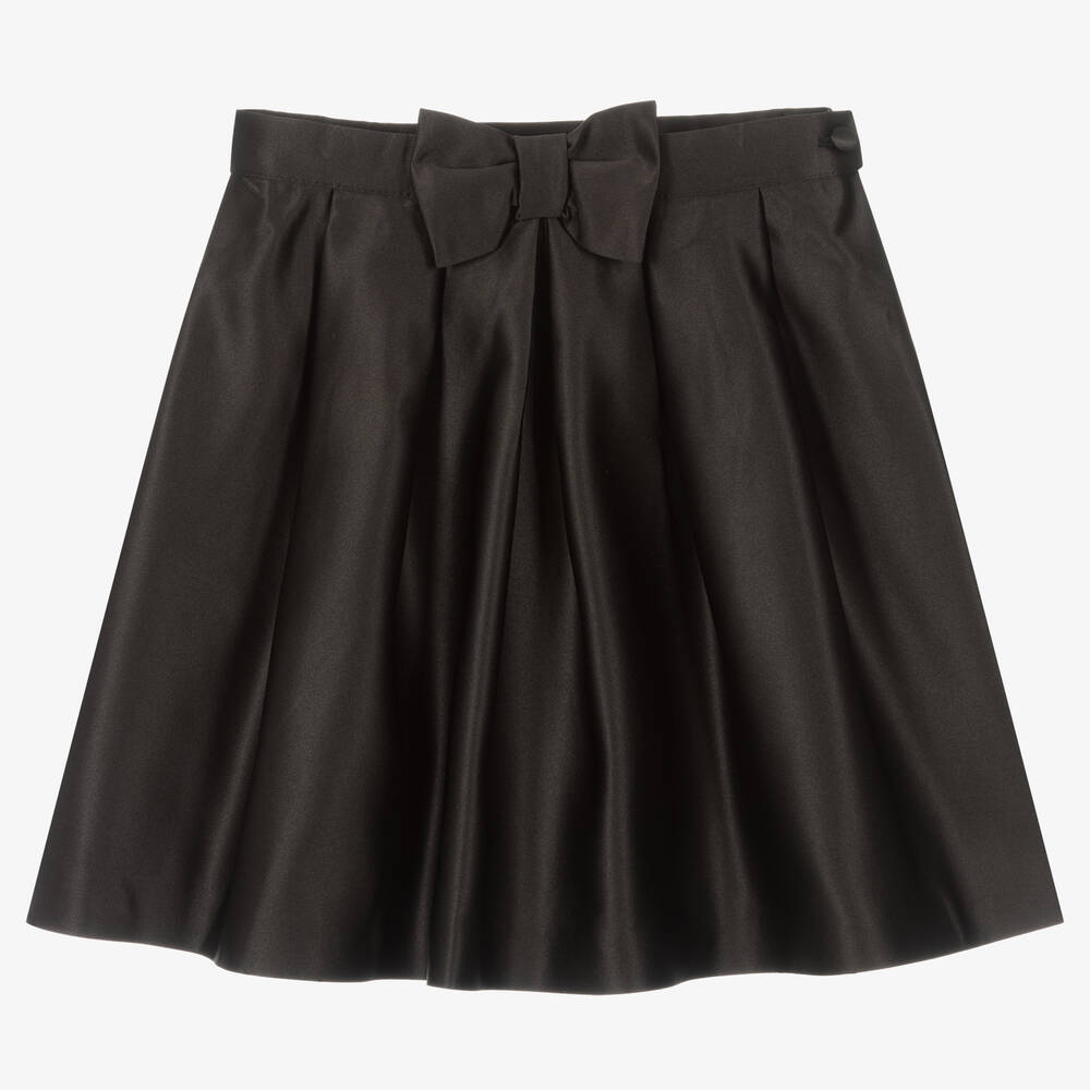 Patachou - Jupe noire en satin Fille | Childrensalon