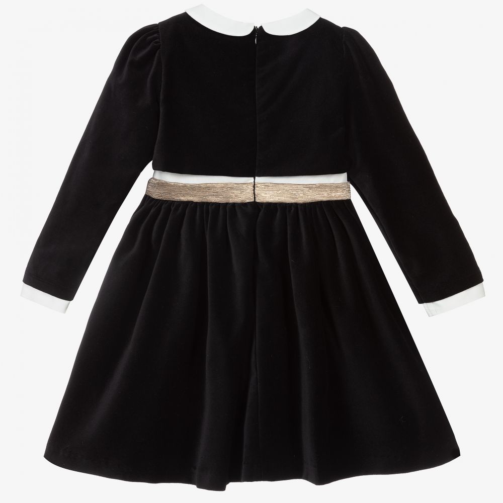 Patachou-Черное бархатное платье для девочек | Childrensalon Outlet
