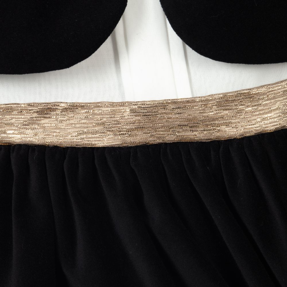 Patachou-Черное бархатное платье для девочек | Childrensalon Outlet